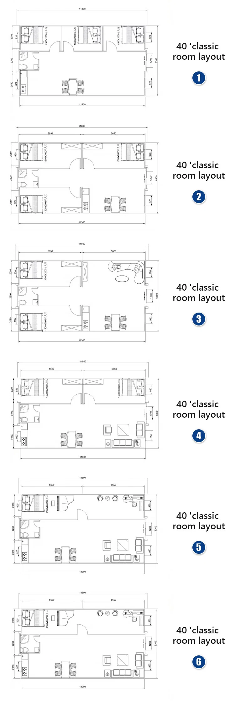 Prefab Foldable Houses 5 Bedrooms Luxury Prefabricated Folding Expandable Container Mobile Homes for Sale